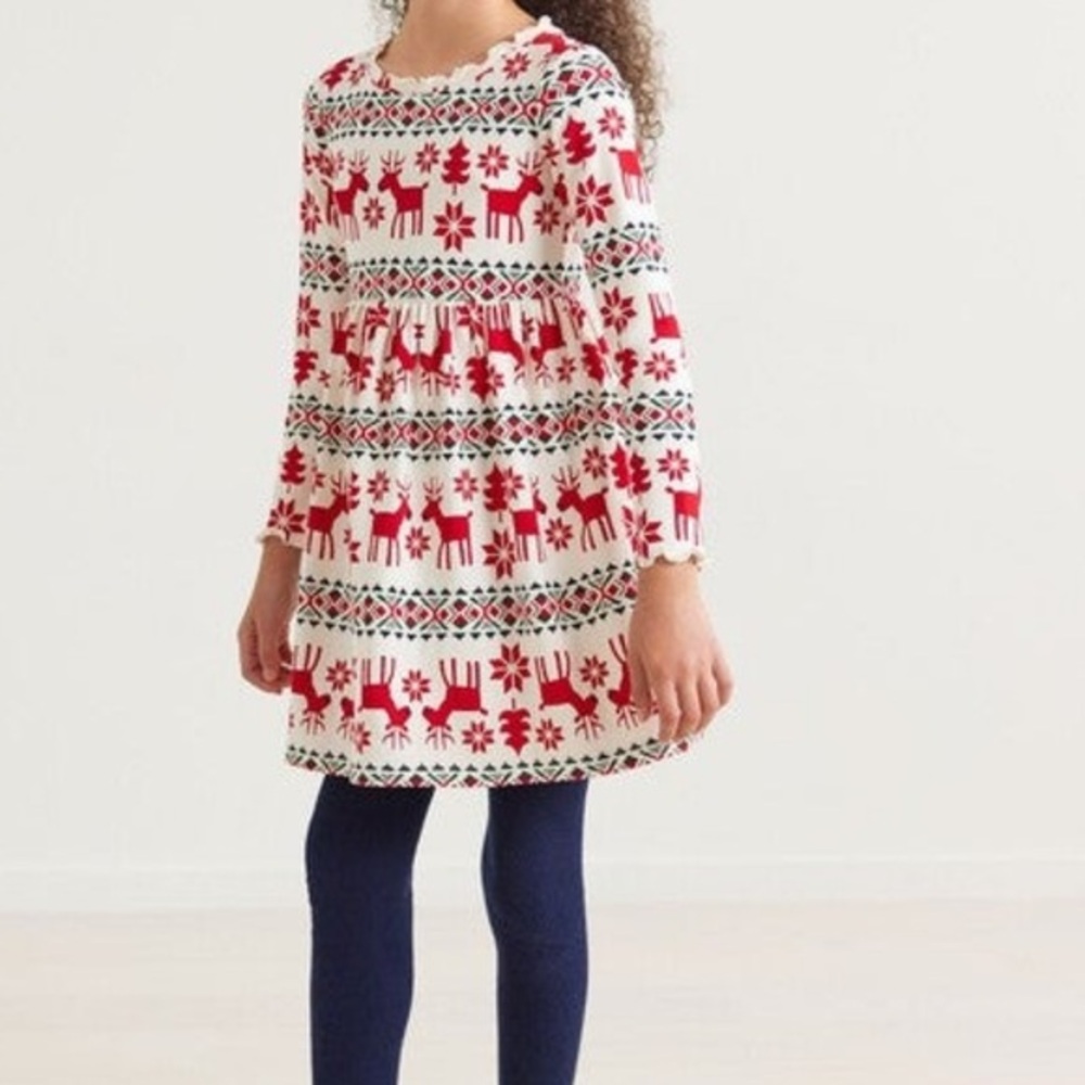 Hanna Andersson reindeer dress Sz 5
